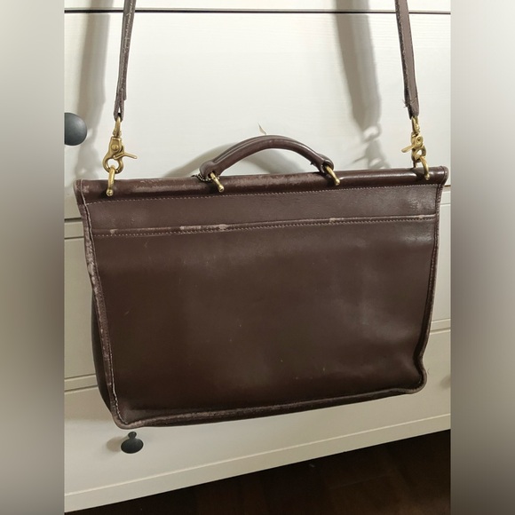 Vintage Coach Beekman 5266 Brown LeatherBriefcase bag w/ Removable Strap - Picture 5 of 10
